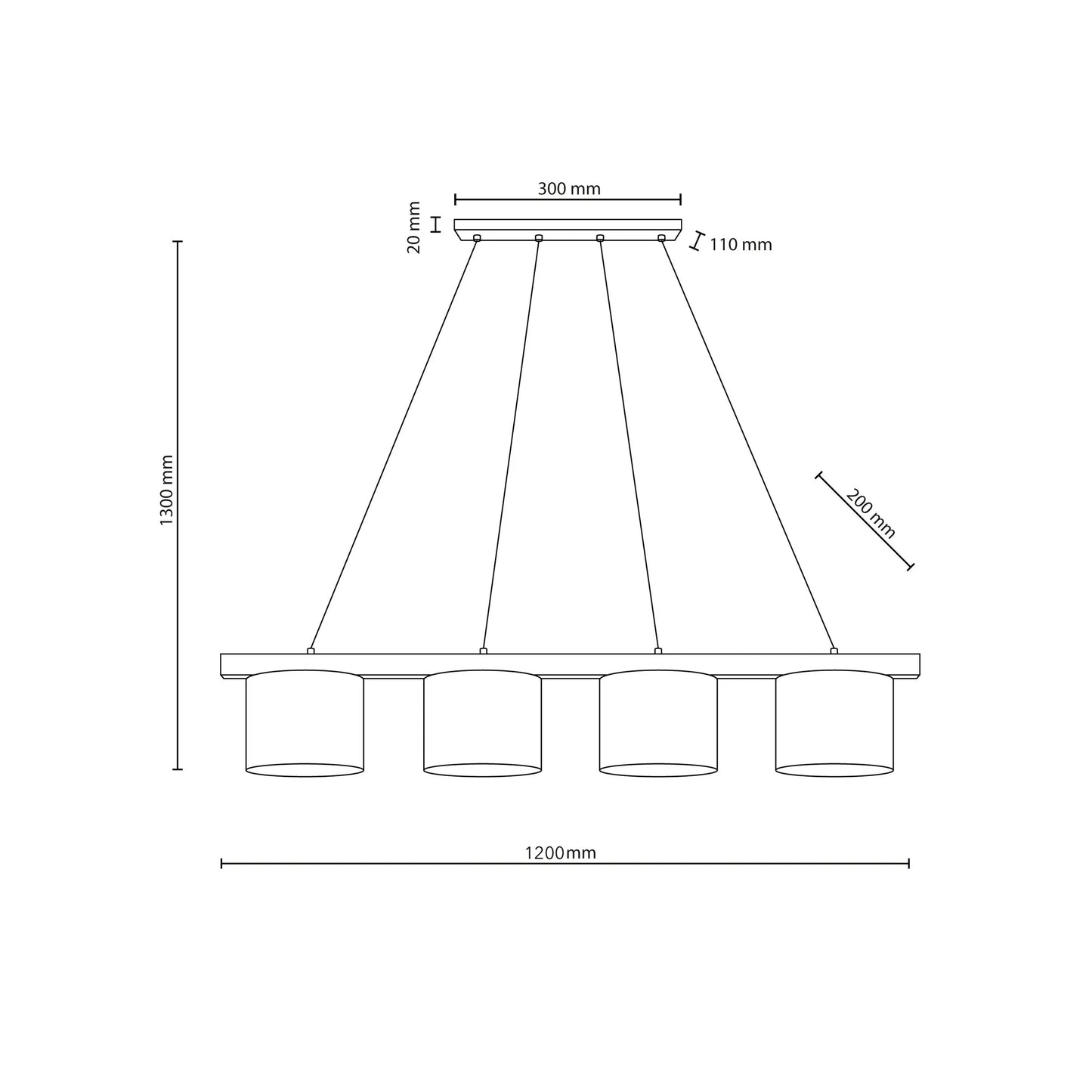 Scandinavian Pendant Light with Adjustable Height & Soft Linen Shades | Modern Kitchen Pendant Lighting for Cozy Ambiance