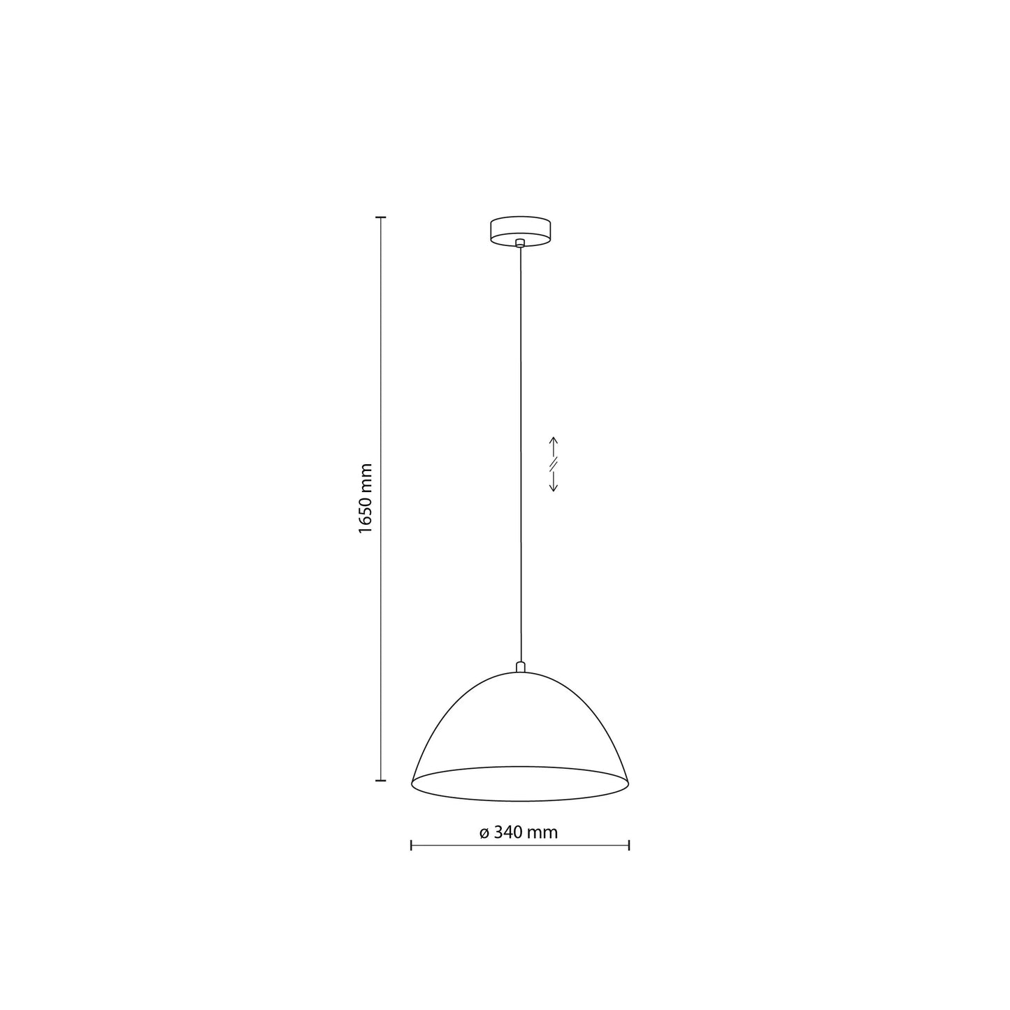 Modern Dome Pendant Light | Adjustable Height Illumination | Perfect for Kitchen Island Lighting