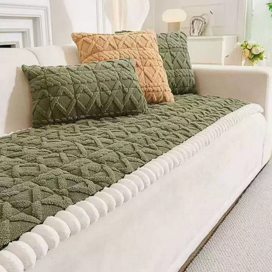 Cozy Comfort | Plush Couch Protector Cover with Anti-Slip Backing | Stylish Pet Couch Cover for Dog and Cat Protection 1