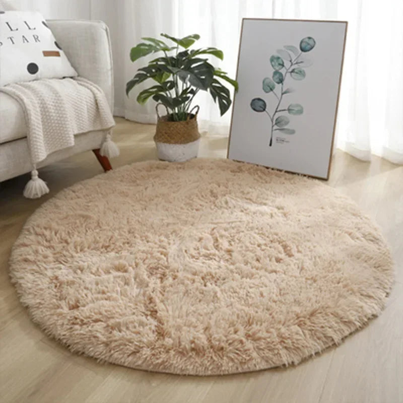 Cozy Plush Round Rug | Soft & Fluffy Mat for Living Room & Bedroom Comfort 8