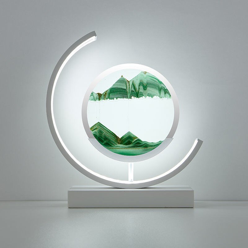 Dynamic Motion Art | LED Table Lamp with 360° Rotation & Elegant Design | Unique Nightstand Lighting for Relaxation 15