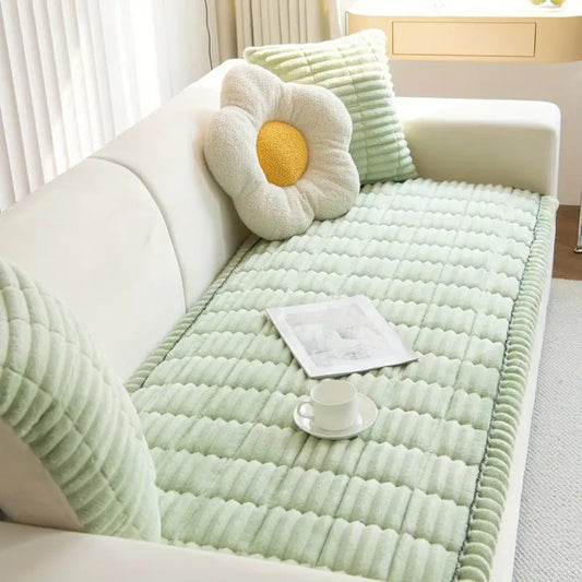 Elegant Couch Cover | Plush Sofa Protector with Anti-Slip Design | Pet-Friendly Fabric for Cozy Living Room 1