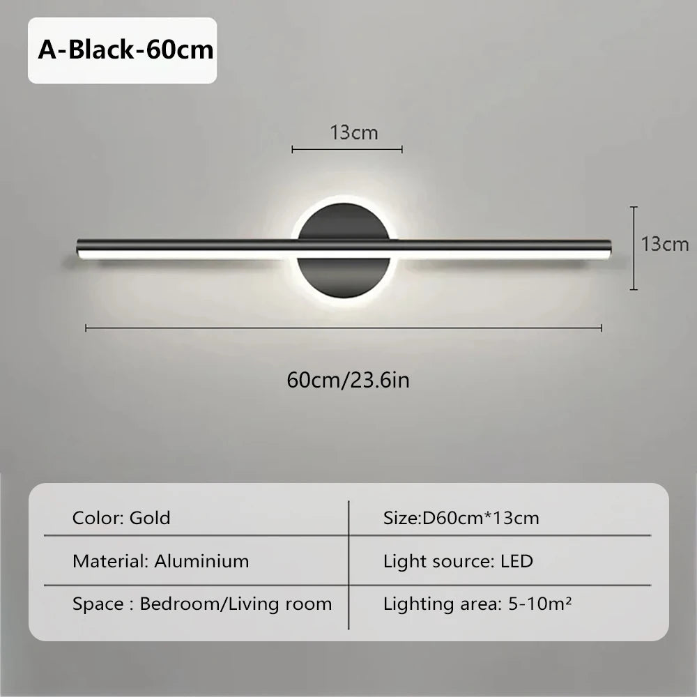 Elegant LED Wall Lamp | Minimalist Wall Sconce Lighting with Dual Color Temperature | Versatile Bathroom & Bedroom Illumination 11