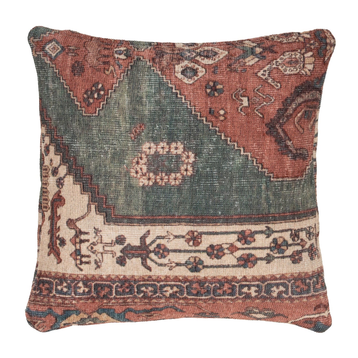Faro Collection | Washable Boho Rug with Distressed Terracotta Design | Eco-Friendly & Stain Resistant for Home Comfort 11