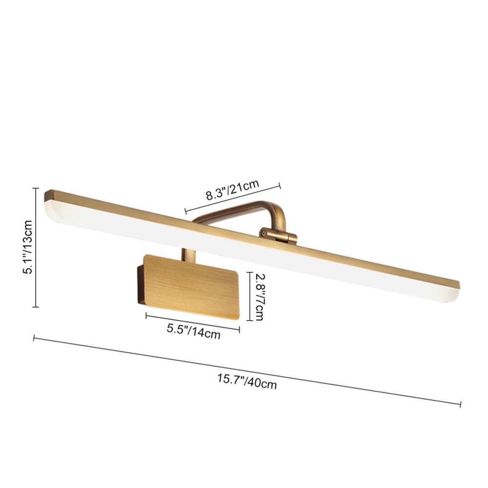 Modern Brushed Brass Linear LED Vanity Light with Tri-Colour Technology | Sleek Design for Contemporary Interiors 8