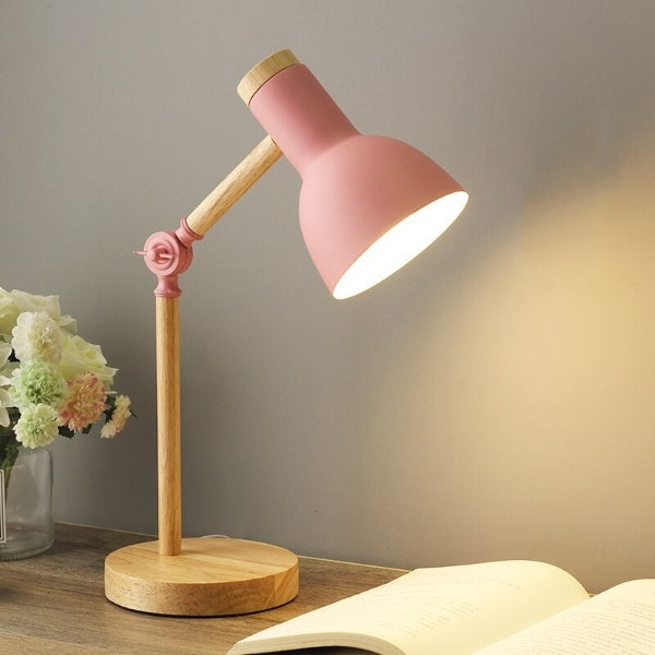 Nordic Charm | Wooden Desk Lamp with Adjustable Light Angle | Minimalist Design for Cozy Workspaces 4