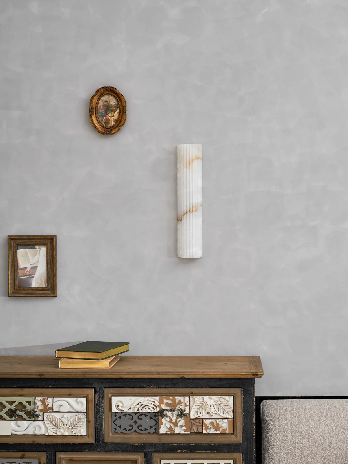 Elegant Alabaster Wall Sconce Light with Soft Glow Design | Ambient Lighting for Warm Atmosphere