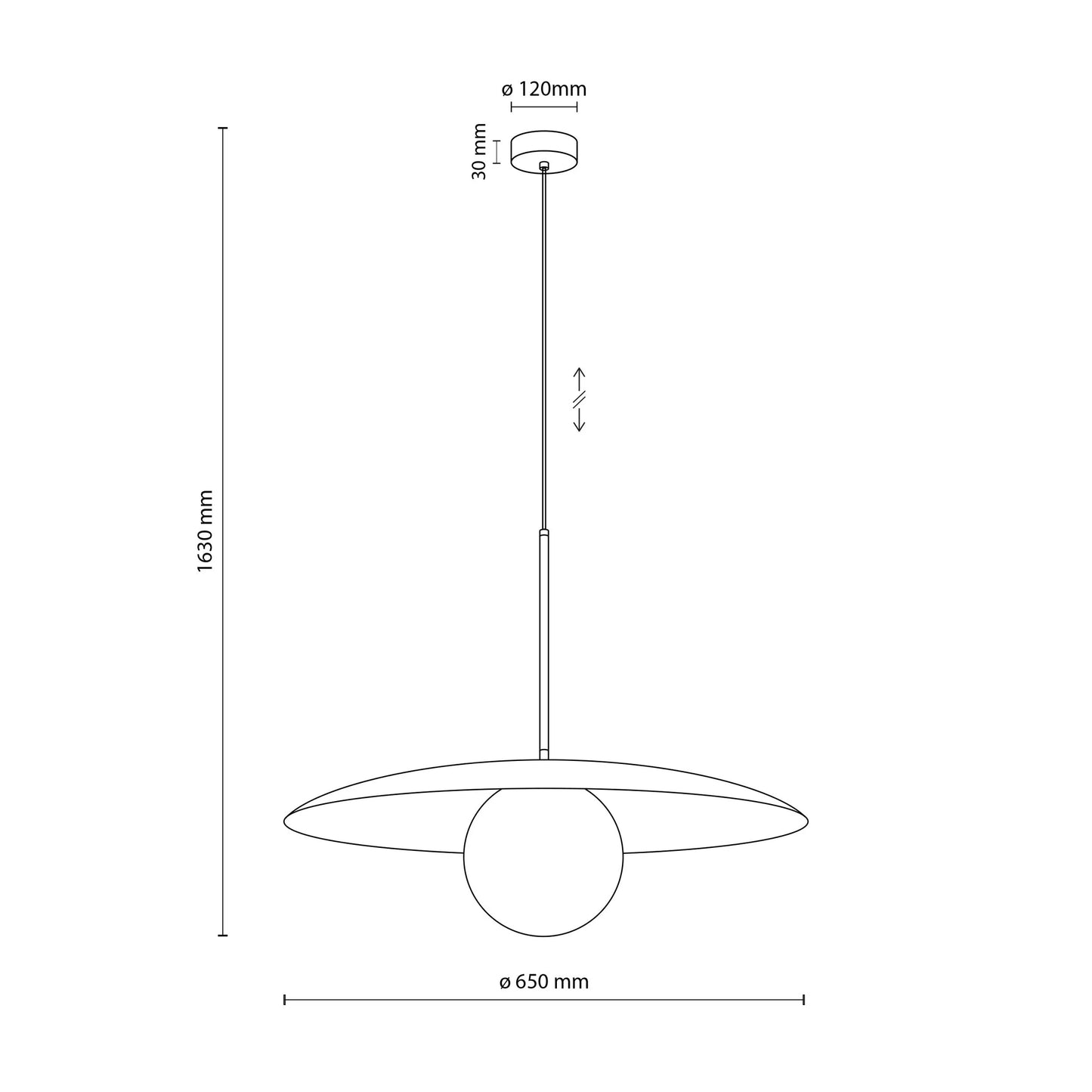 Sculptural | Glass Pendant Light with Adjustable Height & Soft Glow | Ideal Kitchen Pendant Lighting for Dining Tables