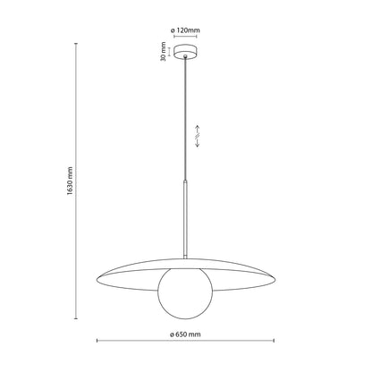 Sculptural | Glass Pendant Light with Adjustable Height & Soft Glow | Ideal Kitchen Pendant Lighting for Dining Tables