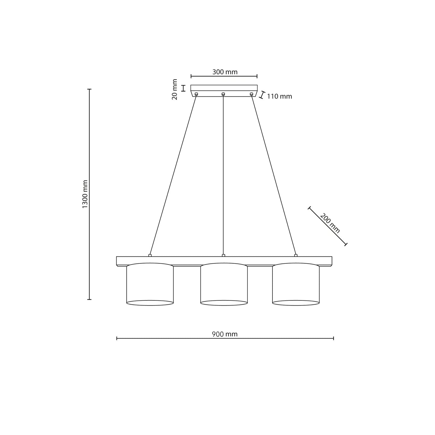 Scandinavian Pendant Light with Adjustable Height & Soft Linen Shades | Modern Kitchen Pendant Lighting for Cozy Ambiance