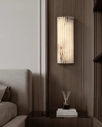 Elegant Alabaster Wall Sconce Light with Soft Glow Design | Ambient Lighting for Warm Atmosphere