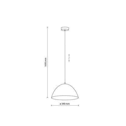 Modern Dome Pendant Light | Adjustable Height Illumination | Perfect for Kitchen Island Lighting