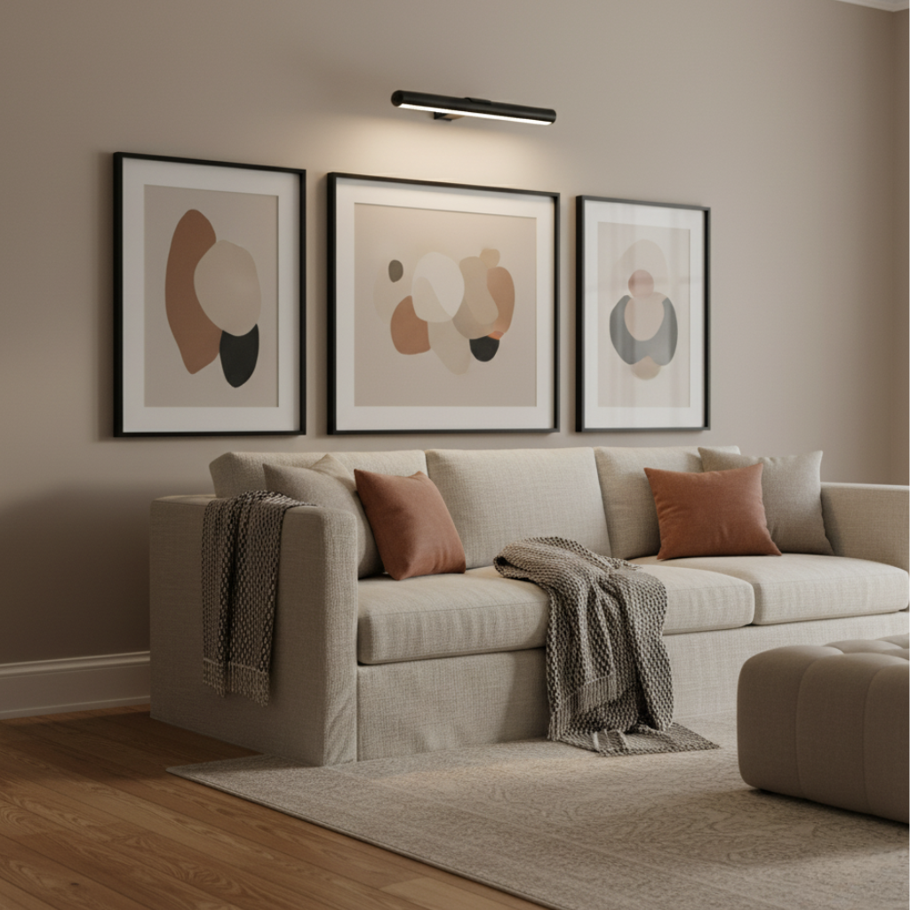 Adjustable LED Wall Light for Artwork Display with Customizable Hues | Sleek Design for Elegant Illumination 6