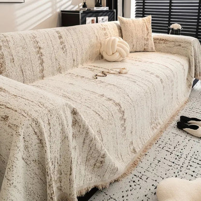 Almond Crest | Couch Cover with Luxurious Chenille Fabric | Stylish Protector for Pets and Everyday Comfort 3