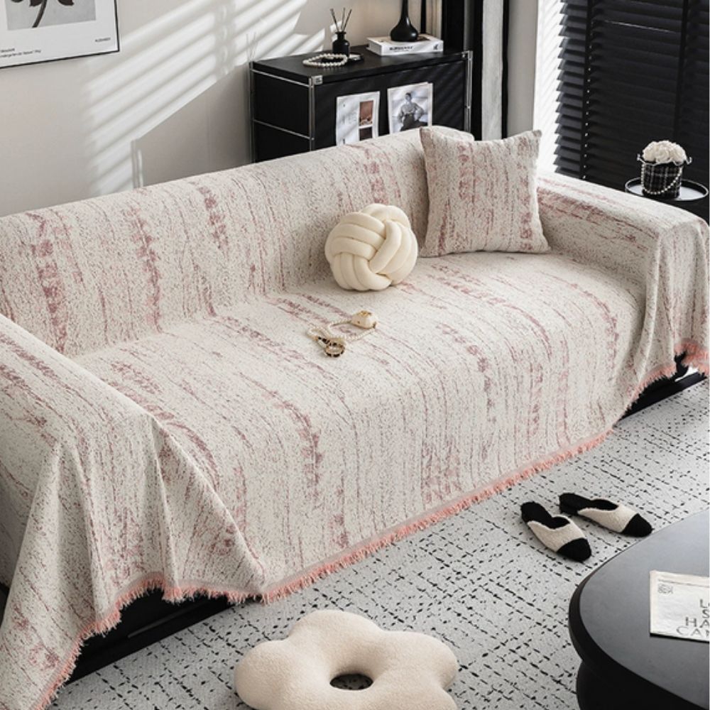 Almond Crest | Couch Cover with Luxurious Chenille Fabric | Stylish Protector for Pets and Everyday Comfort 7