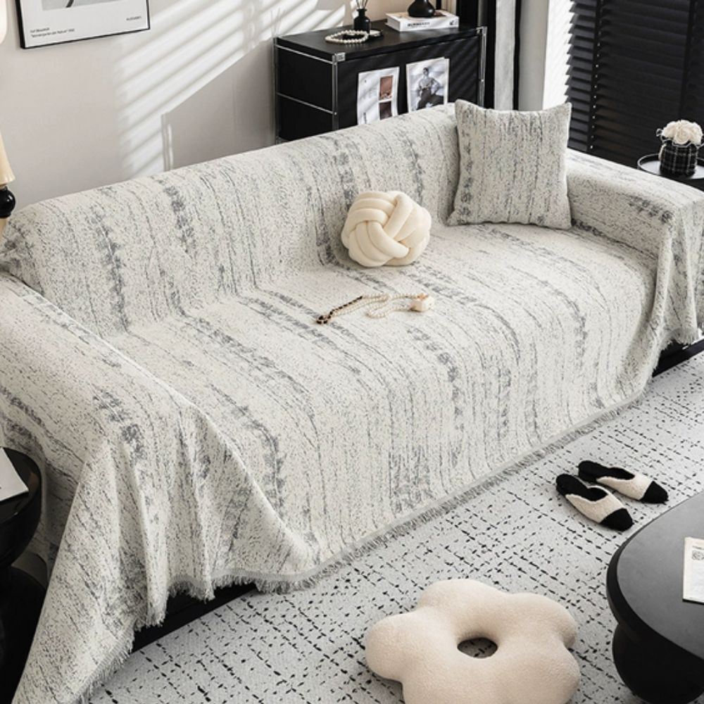 Almond Crest | Couch Cover with Luxurious Chenille Fabric | Stylish Protector for Pets and Everyday Comfort 8