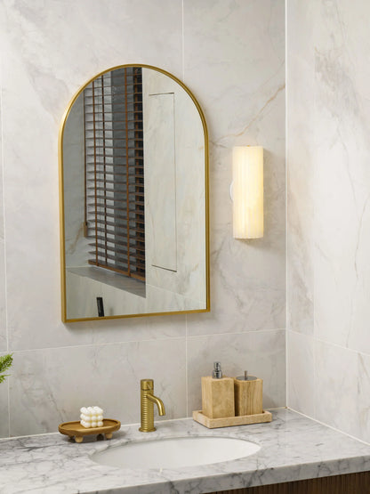 Elegant Alabaster Wall Sconce Light with Soft Glow Design | Ambient Lighting for Warm Atmosphere