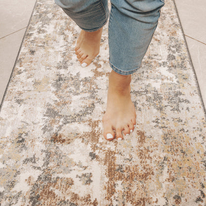 Artisan Collection | Soft Modern Blue Grey Rug with Canvas Effect | Elegant Home Decor for Calming Atmosphere 6