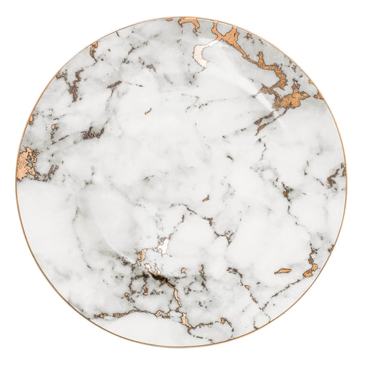 Artisan Plate Collection | Fine Porcelain Dinner Plates with Gilded Corners | Elegant Design for Vibrant Dining 0
