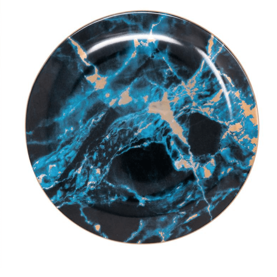 Artisan Plate Collection | Fine Porcelain Dinner Plates with Gilded Corners | Elegant Design for Vibrant Dining 6