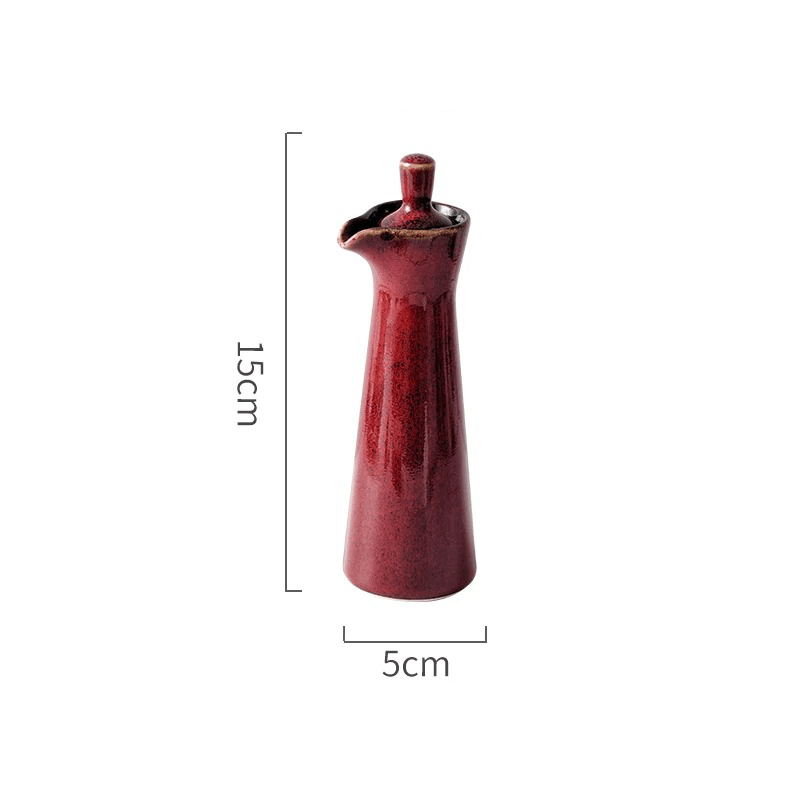 Artisanal Run Glaze | Ceramic Oil & Vinegar Dispenser with Precision Pour Spout | Unique Drip Effect for Elegant Dining 7