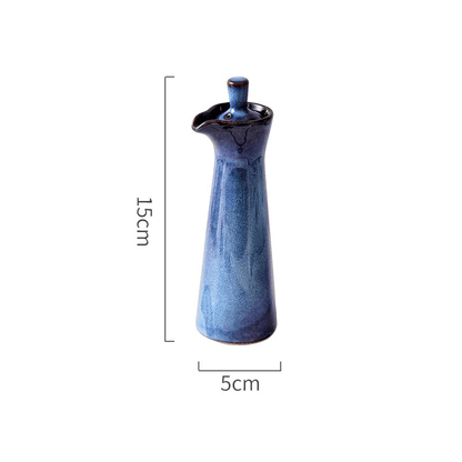 Artisanal Run Glaze | Ceramic Oil & Vinegar Dispenser with Precision Pour Spout | Unique Drip Effect for Elegant Dining 8