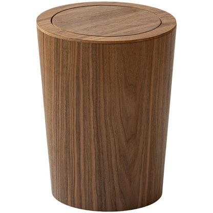 Artisanal Timber-Style Kitchen Bin with 360° Rotating Lid for Modern Spaces 4
