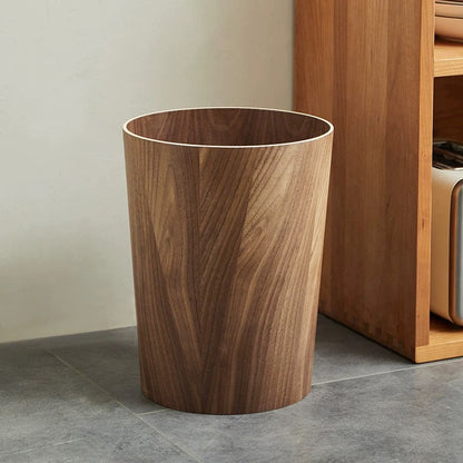 Artisanal Timber-Style Kitchen Bin with 360° Rotating Lid for Modern Spaces 8