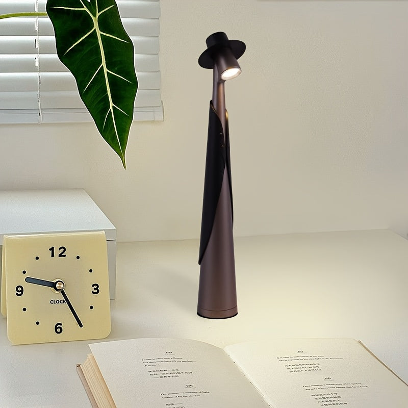 Artistic LED Desk Lamp | Rechargeable Cordless Table Lamp with Touch Control | Modern Design for Creative Illumination 0