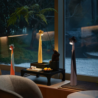Artistic LED Desk Lamp | Rechargeable Cordless Table Lamp with Touch Control | Modern Design for Creative Illumination 3
