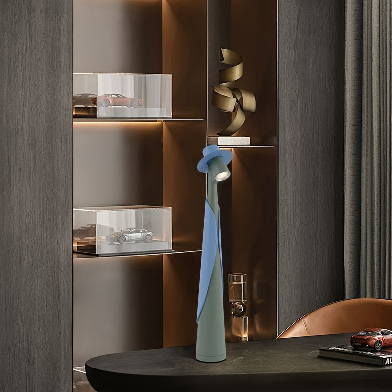 Artistic LED Desk Lamp | Rechargeable Cordless Table Lamp with Touch Control | Modern Design for Creative Illumination 6