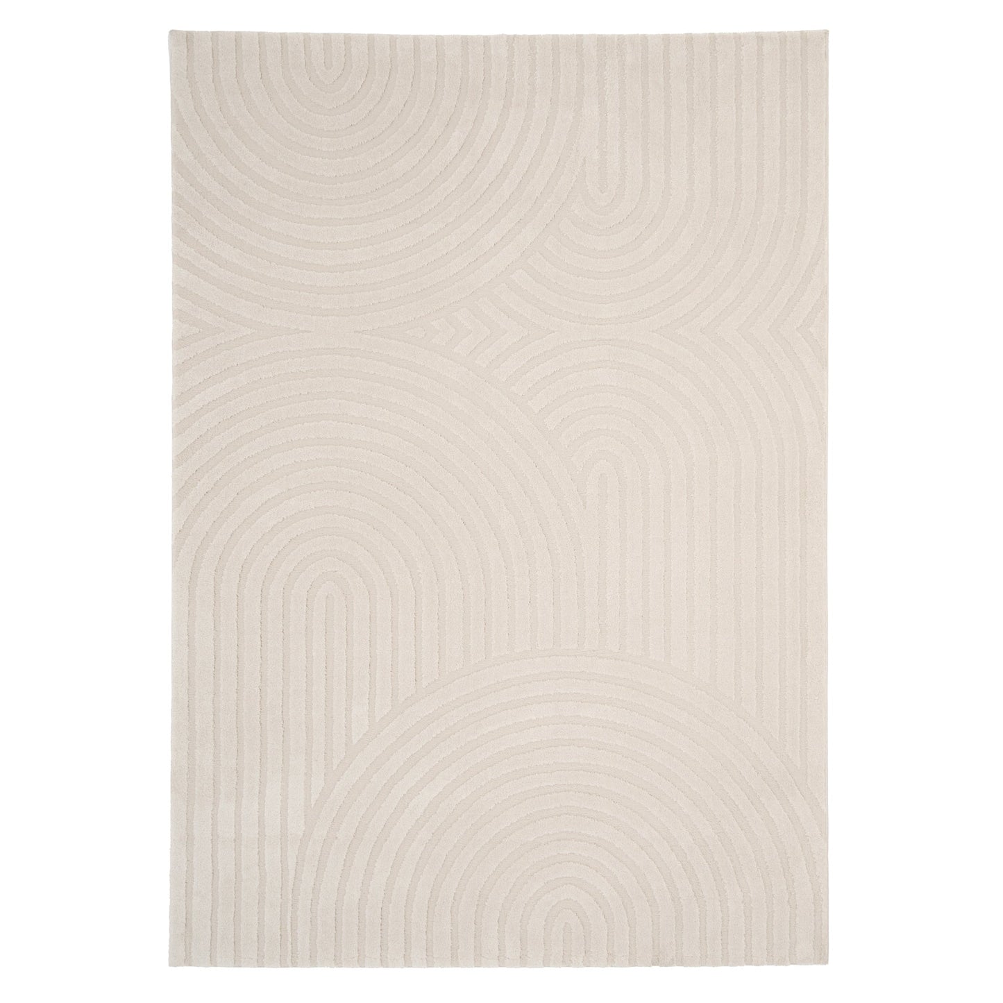 Boho Rug | Soft Cream Tufted Polyester with Unique Design | Cozy Decor for Warm Interiors 0