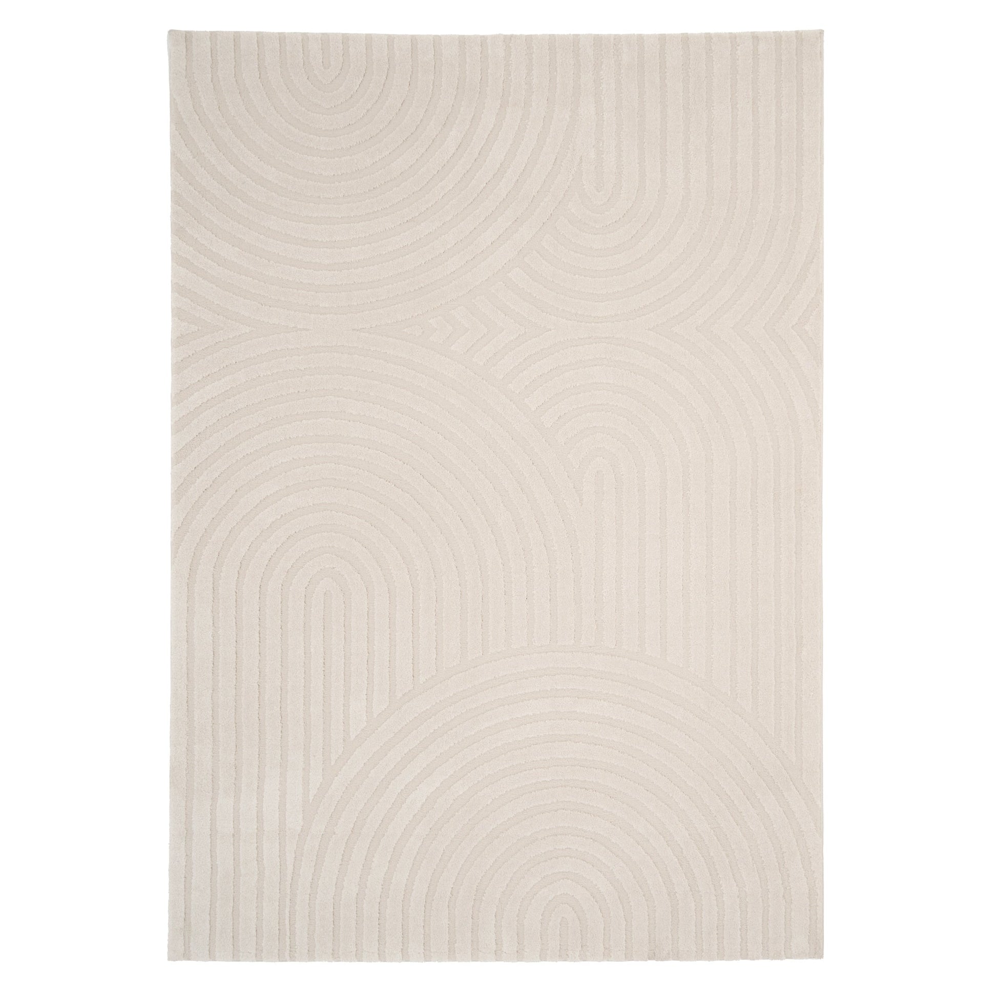 Boho Rug | Soft Cream Tufted Polyester with Unique Design | Cozy Decor for Warm Interiors 0