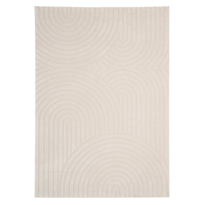 Boho Rug | Soft Cream Tufted Polyester with Unique Design | Cozy Decor for Warm Interiors 0