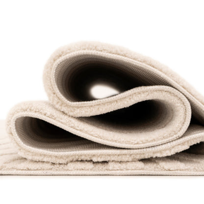 Boho Rug | Soft Cream Tufted Polyester with Unique Design | Cozy Decor for Warm Interiors 6