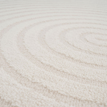 Boho Rug | Soft Cream Tufted Polyester with Unique Design | Cozy Decor for Warm Interiors 7