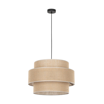 Calisto Jute | Large Kitchen Pendant Lighting with Layered Woven Shade | Warm Ambient Glow for Cozy Interiors 1
