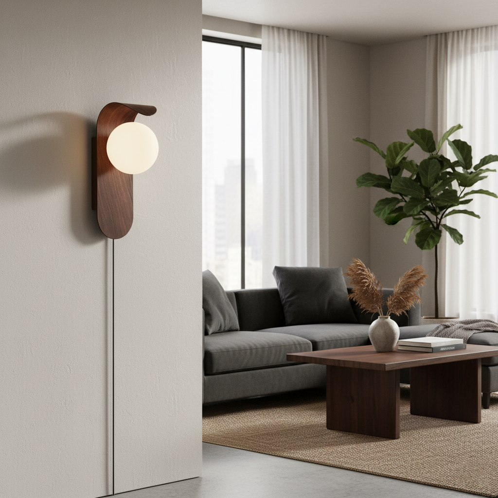 Carlyle | Plug-In Wall Lamp with Frosted Acrylic Globe | Damp Rated for Versatile Bathroom Use 6