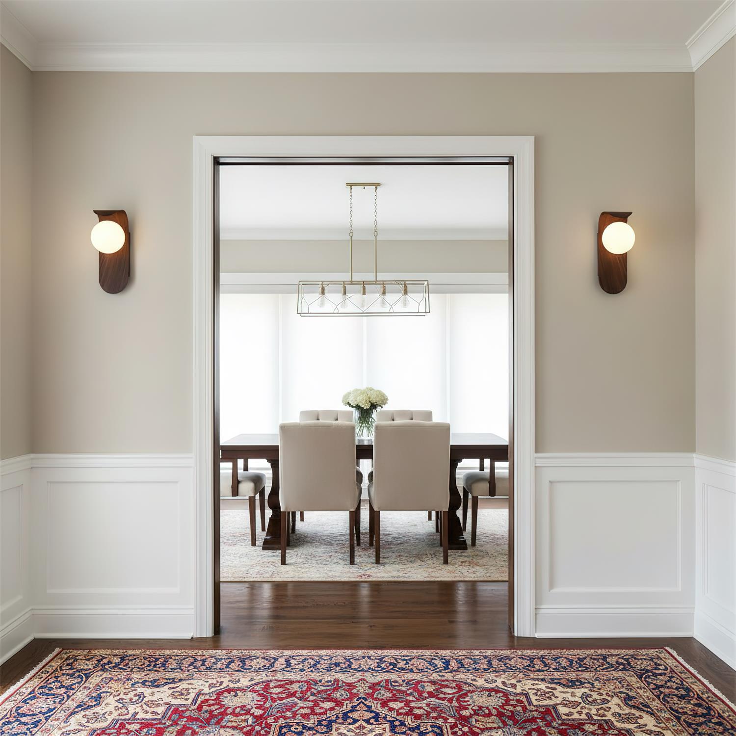 Carlyle | Wall Sconce Lighting with Frosted Glass Globe | Dimmer Compatible for Soft Ambient Illumination 3