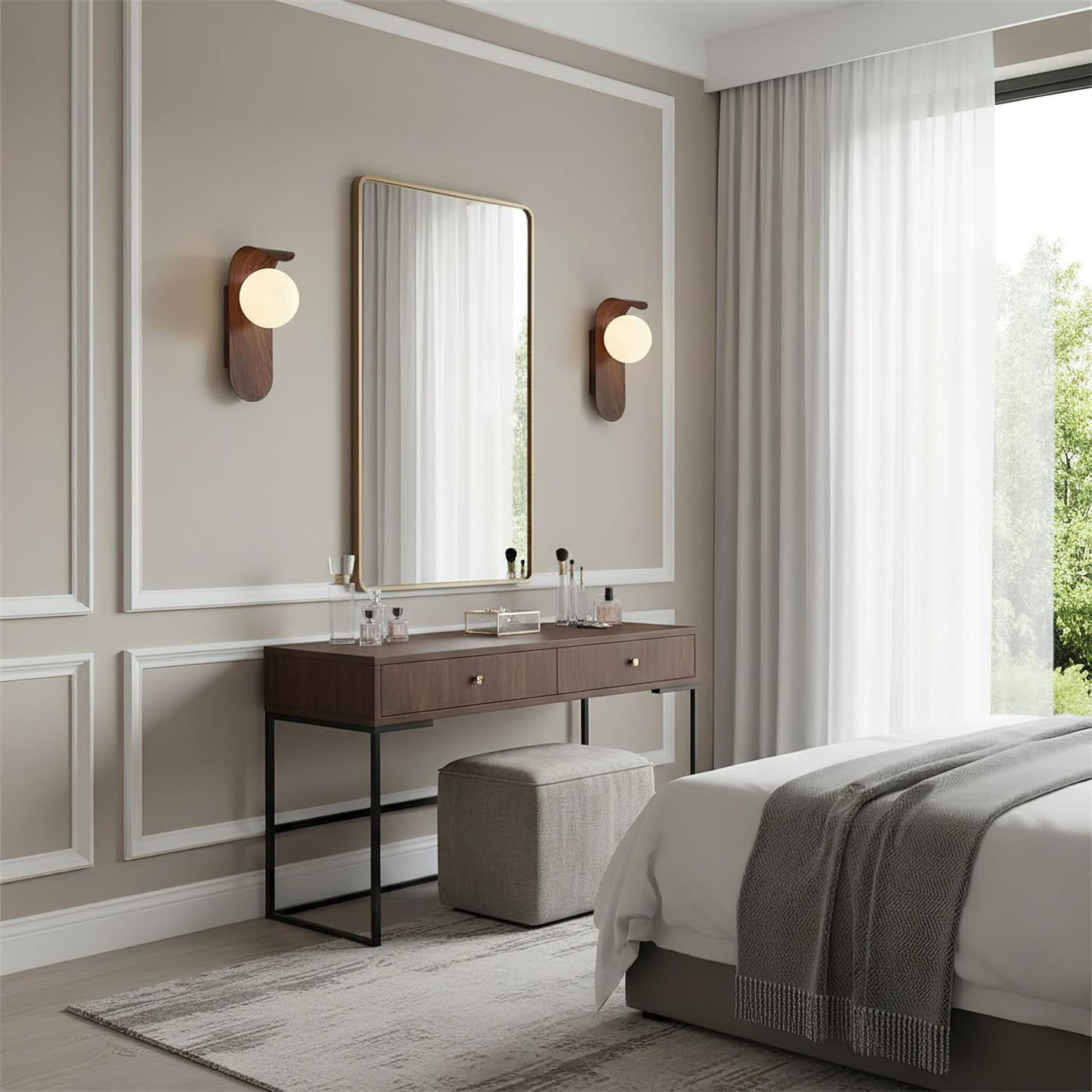 Carlyle | Wall Sconce Lighting with Frosted Glass Globe | Dimmer Compatible for Soft Ambient Illumination 8