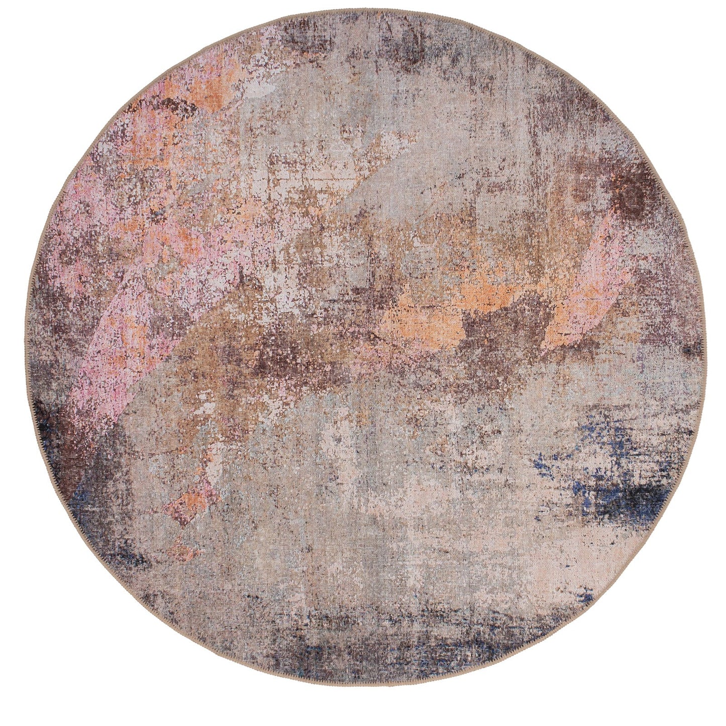 Carrie Collection | Washable Area Rug with Distressed Multicolour Design | Eco-Friendly and Stain Resistant for Versatile Living Room Use 7