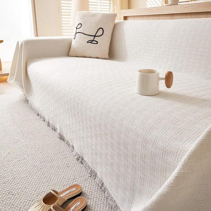 Casa Serene | Geometric Couch Cover with Quilted Design | Soft Microfiber Protector for Comfort and Style 6