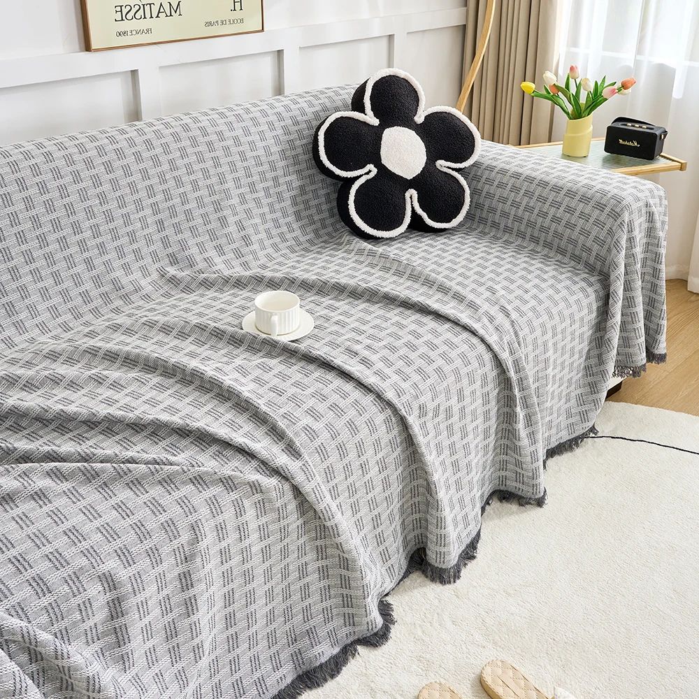 Casa Serene | Geometric Couch Cover with Quilted Design | Soft Microfiber Protector for Comfort and Style 7