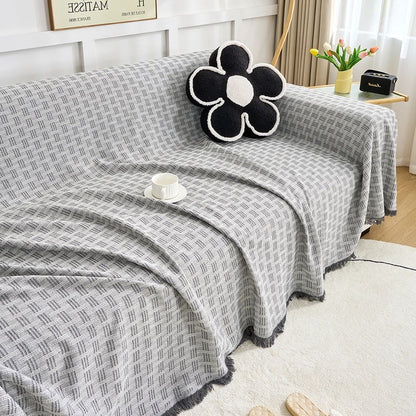 Casa Serene | Geometric Couch Cover with Quilted Design | Soft Microfiber Protector for Comfort and Style 7