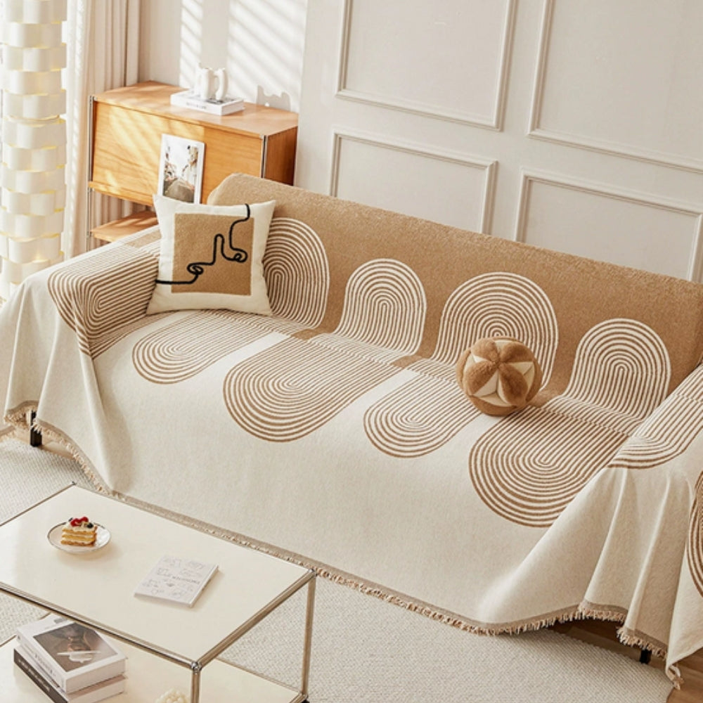 Chenille Couch Cover | Double-Sided Design with Plush Comfort | Stylish Protector for Pets and Spills 0