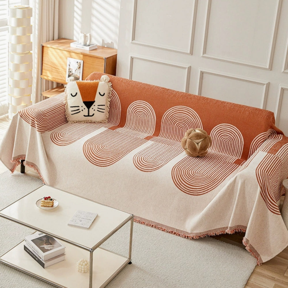 Chenille Couch Cover | Double-Sided Design with Plush Comfort | Stylish Protector for Pets and Spills 3
