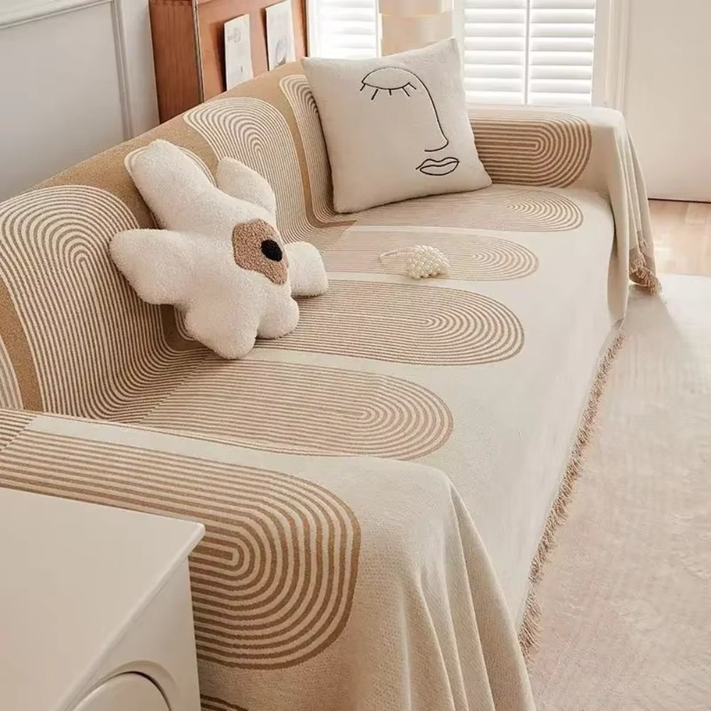 Chenille Couch Cover | Double-Sided Design with Plush Comfort | Stylish Protector for Pets and Spills 8