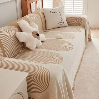 Chenille Couch Cover | Double-Sided Design with Plush Comfort | Stylish Protector for Pets and Spills 8