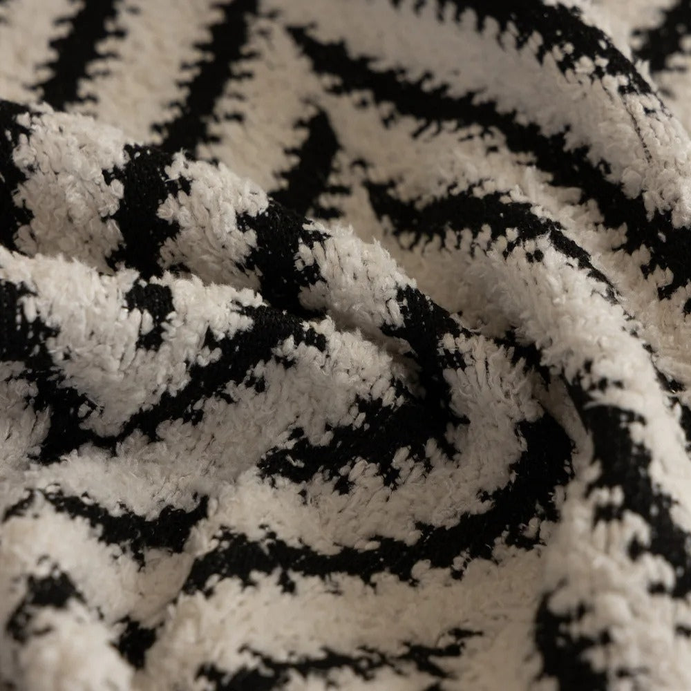 Chevron Herringbone Couch Cover | Soft Microfiber Slipcover Sofa with Tassel Edges | Stylish Protection for Modern Interiors 6