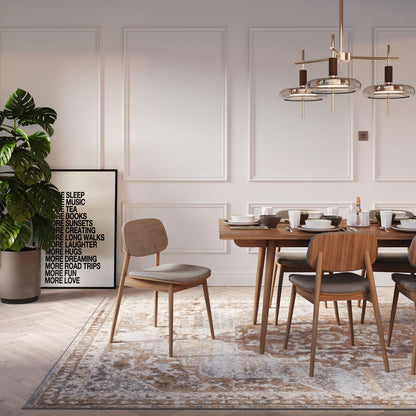 Chic Beige Area Rug | Distressed Design for Elegant Living Room Decor 2